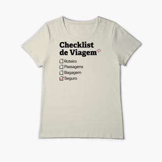 Nome do produto Checklist de Viagem com Seguro Viagem (Baby Long Algodão Pima)