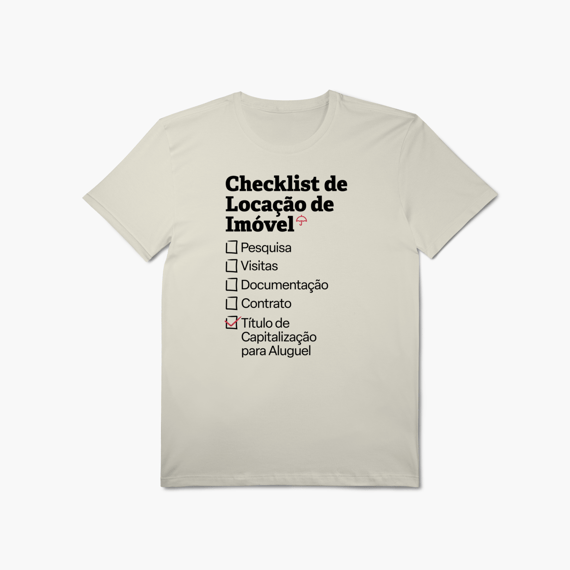 Checklist de Locação de Imóvel com Título de Capitalização para Aluguel (T-Shirt Algodão Pima)