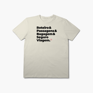 Nome do produto Seguro Viagem - Roteiro, Passagens e Bagagem (T-Shirt Prime)
