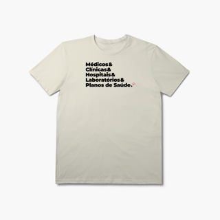 Nome do produto Planos de Saúde - Médicos, Hospitais e Laboratórios (T-Shirt Prime)