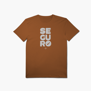Nome do produto Seguro - Mais Seguro (T-Shirt Algodão Pima)