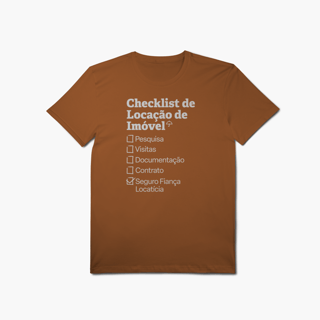 Nome do produto Checklist de Locação de Imóvel com Seguro Fiança Locatícia (T-Shirt Algodão Pima)