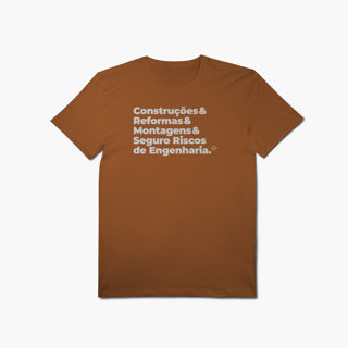 Nome do produto Seguro Riscos de Engenharia - Construções, Reformas e Montagens (T-Shirt Algodão Pima)
