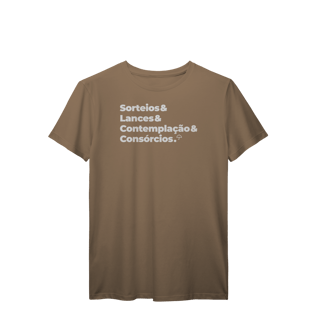 Nome do produto Consórcios - Sorteios, Lances e Contemplação (T-Shirt Prime)