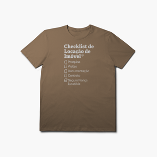 Nome do produto Checklist de Locação de Imóvel com Seguro Fiança Locatícia (T-Shirt Prime)