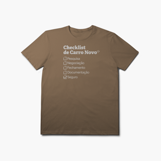 Nome do produto Checklist de Carro Novo com Seguro Auto (T-Shirt Prime)