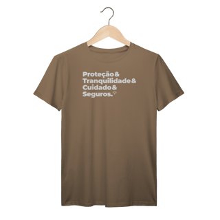 Nome do produto Seguros - Tranquilidade, Cuidado e Proteção (T-Shirt Prime)