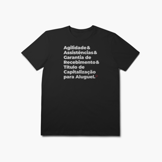 Nome do produto Título de Capitalização para Aluguel - Agilidade, Assistência e Garantia de Recebimento (T-Shirt Prime)