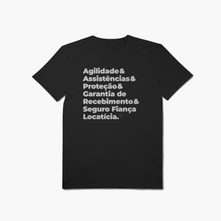 Nome do produto Seguro Fiança Locatícia - Agilidade, Assistência, Proteção e Garantia de Recebimento (T-Shirt Algodão Pima)