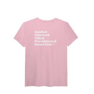 Nome do produto Benefícios - Saúde, Odonto, Vida e Previdência (T-Shirt Algodão Pima)