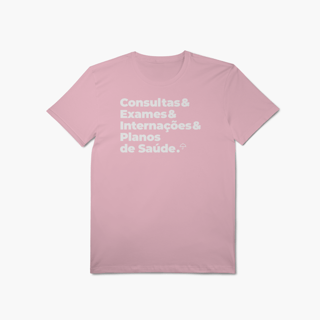 Nome do produto Plano de Saúde - Consultas, Exames e Internações (T-Shirt Algodão Pima)