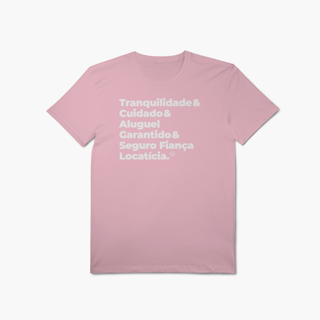 Nome do produto Seguro Fiança Locatícia - Tranquilidade, Cuidade e Aluguel Garantido (T-Shirt Algodão Pima)