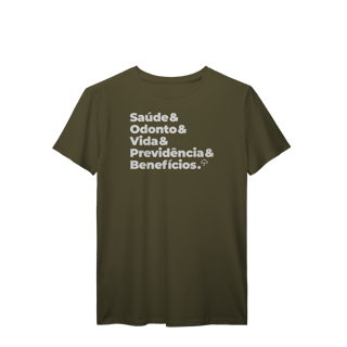 Nome do produto Benefícios - Saúde, Odonto, Vida e Previdência (T-Shirt Prime)