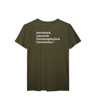 Nome do produto Consórcios - Sorteios, Lances e Contemplação (T-Shirt Prime)