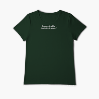 Nome do produto Seguro de Vida é um ato de amor (Baby Long Algodão Pima)