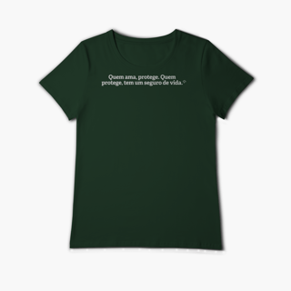 Nome do produto Quem Ama, Protege. Quem Protege, Tem Seguro de Vida (Baby Long Algodão Pima)
