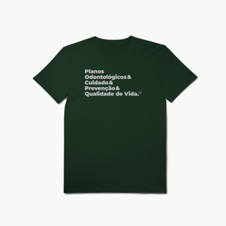 Nome do produto Planos Odontológicos - Cuidado, Prevenção e Qualidade de Vida (T-Shirt Algodão Pima)