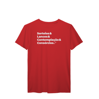 Nome do produto Consórcios - Sorteios, Lances e Contemplação (T-Shirt Prime)