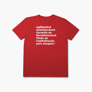 Nome do produto Título de Capitalização para Aluguel - Agilidade, Assistência e Garantia de Recebimento (T-Shirt Prime)