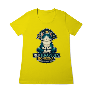 Nome do produto Camiseta Feminina - Meu terapeuta ronrona