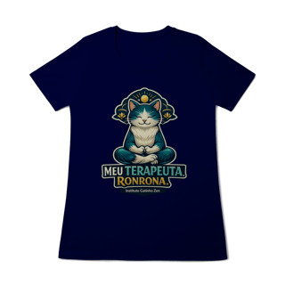 Nome do produto Camiseta Feminina - Meu terapeuta ronrona