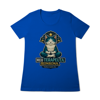 Nome do produto Camiseta Feminina - Meu terapeuta ronrona