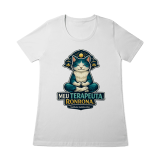 Nome do produto Camiseta Feminina - Meu terapeuta ronrona