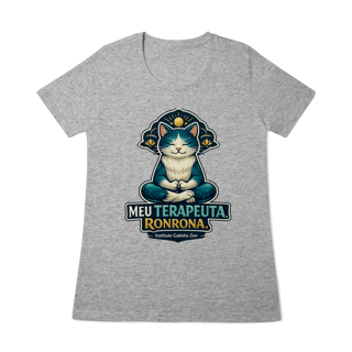 Nome do produto Camiseta Feminina - Meu terapeuta ronrona