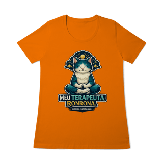 Nome do produto Camiseta Feminina - Meu terapeuta ronrona