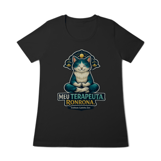 Nome do produto Camiseta Feminina - Meu terapeuta ronrona