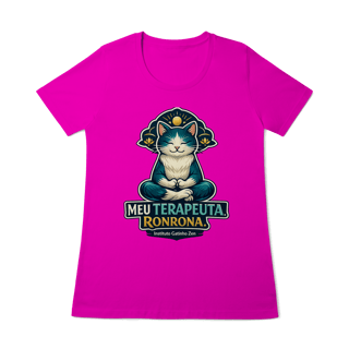 Nome do produto Camiseta Feminina - Meu terapeuta ronrona