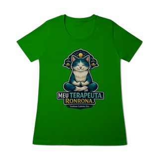 Nome do produto Camiseta Feminina - Meu terapeuta ronrona