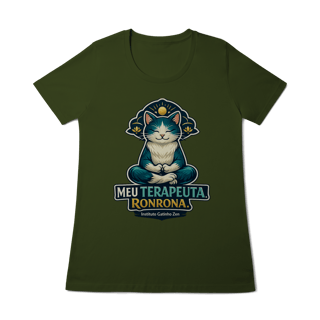 Nome do produto Camiseta Feminina - Meu terapeuta ronrona