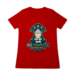 Nome do produto Camiseta Feminina - Meu terapeuta ronrona