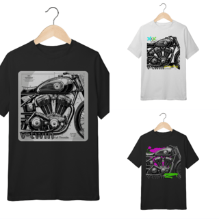 Nome do produto 3 Camisetas T-Shirt Quality Infantil V-Twin M1, M2 E M3 - 10 a 14 anos
