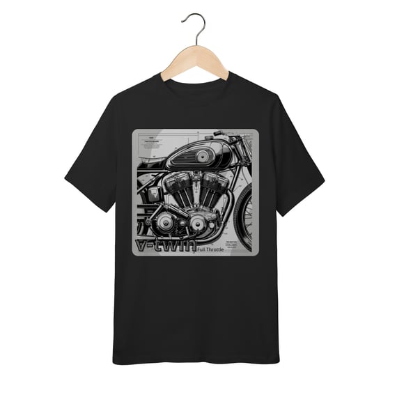 Camiseta T-Shirt Quality Infantil V-Twin M1 - 10 a 14 anos
