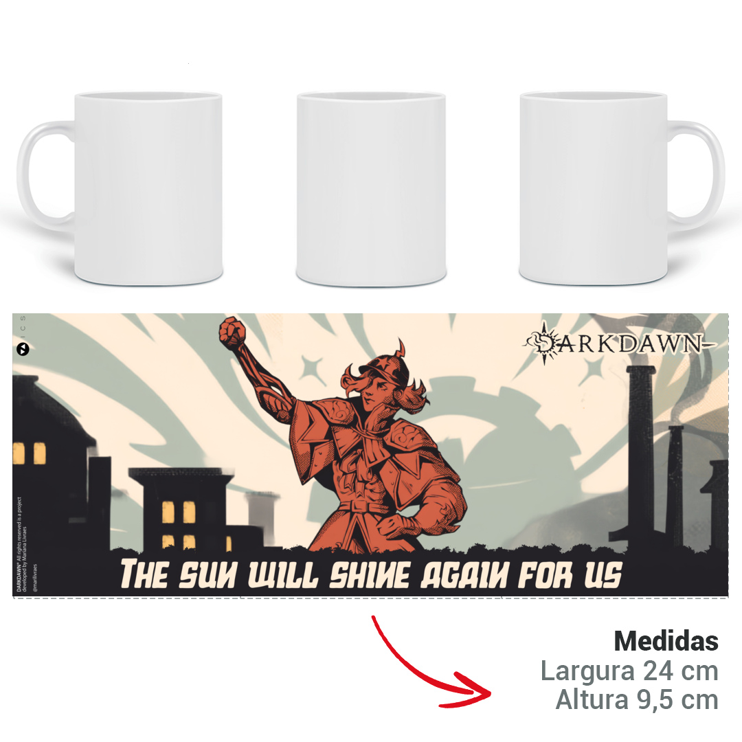 Caneca Darkdawn - Pôster dos Guardiões do Sol