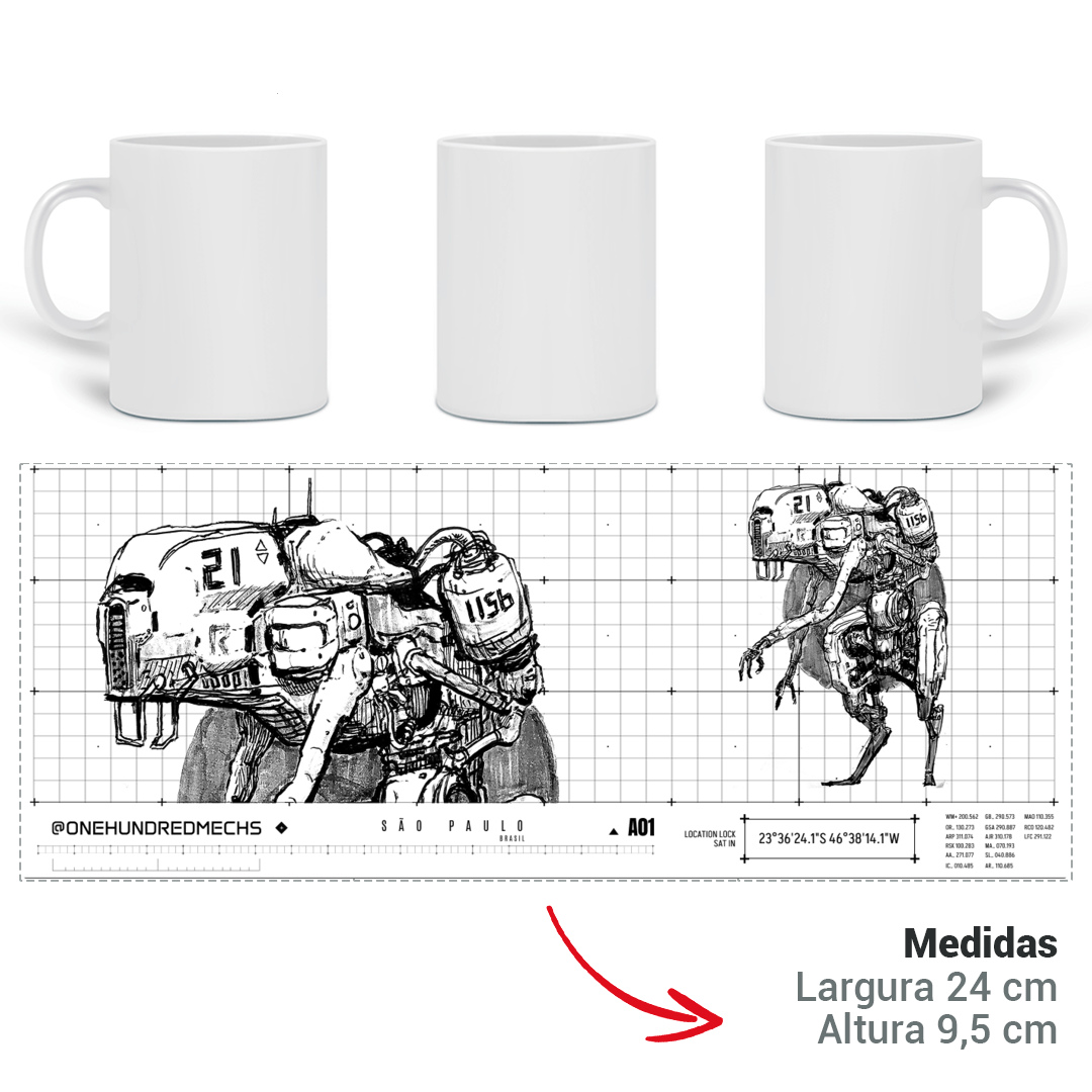 Nome do produto: CANECA MECHS 21 - Vidal Fernandes