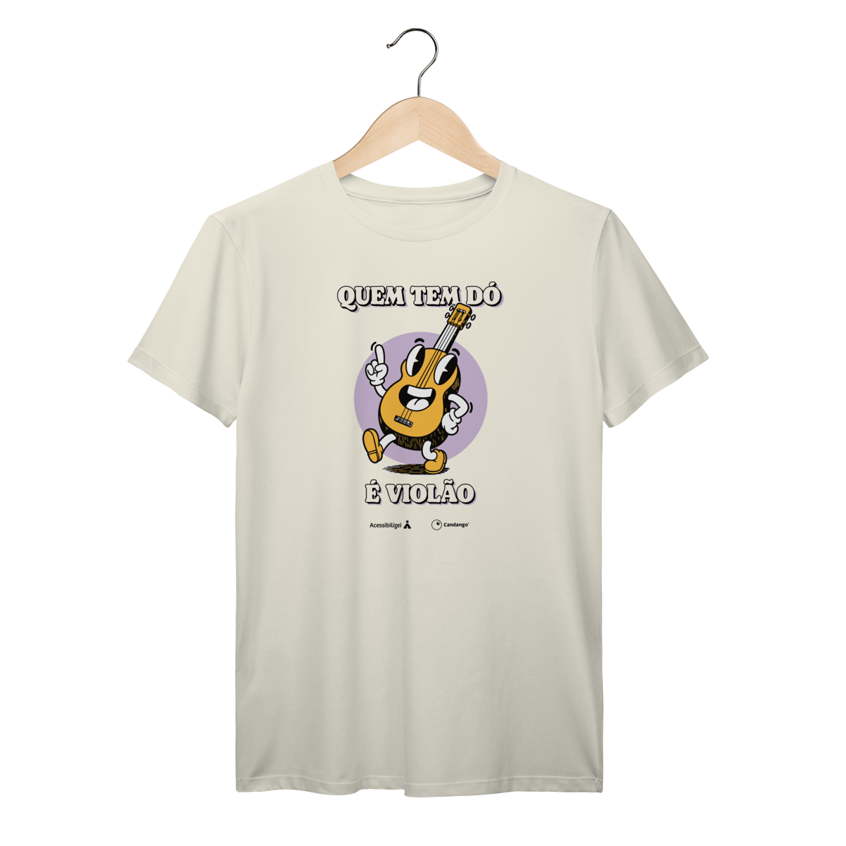 Nome do produto: Camiseta Violão [Acessibilizei + Candango]