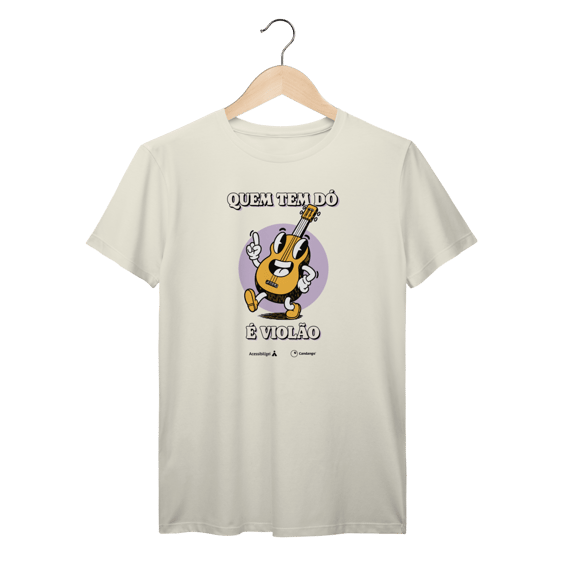 Camiseta Violão [Acessibilizei + Candango]