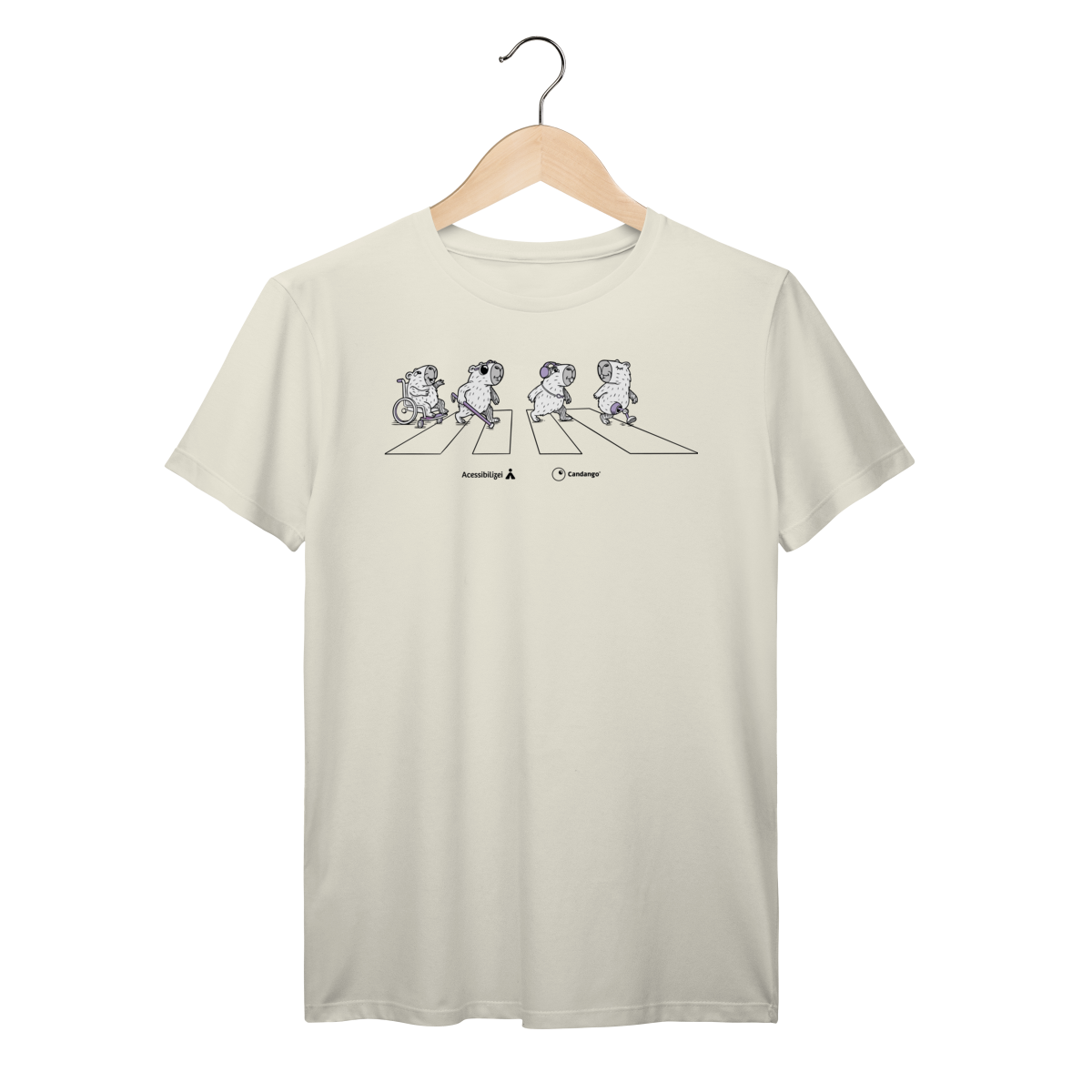 Camiseta - Capivaras Acessíveis [Acessibilizei + Candango]