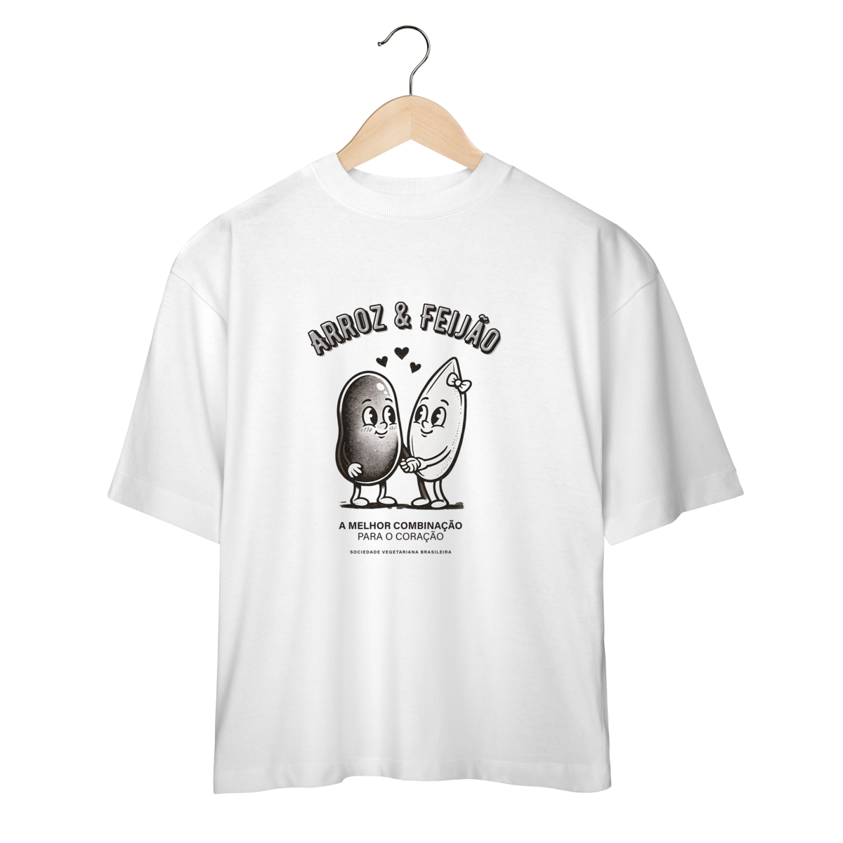 Nome do produto: Camiseta Oversized Arroz & Feijão