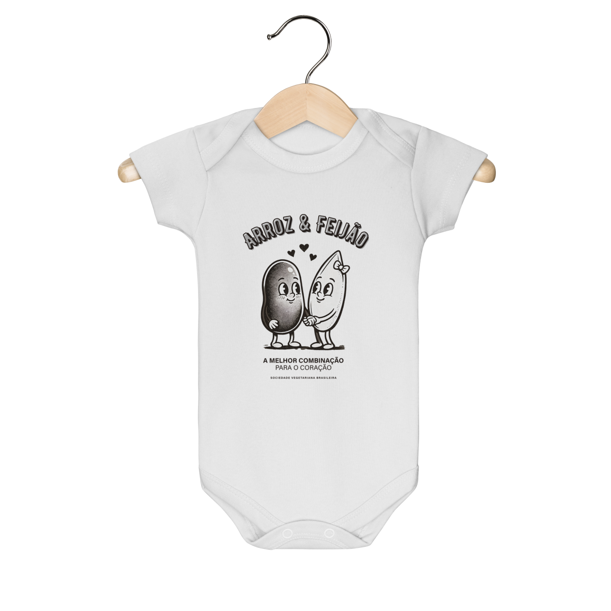 Nome do produto: Body infantil Arroz & Feijão