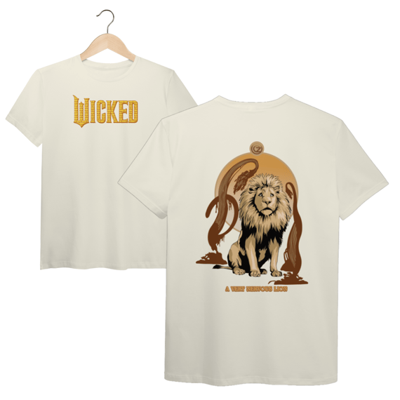 Camiseta (Algodão Peruano) - A Very Nervous Lion (Leão Covarde)