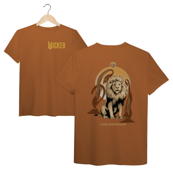 Camiseta (Algodão Peruano) - A Very Nervous Lion (Leão Covarde)
