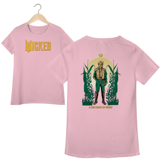 Nome do produtoCamiseta Feminina (Algodão Peruano) - A Man Made Of Straw (Fiyero/Espantalho)