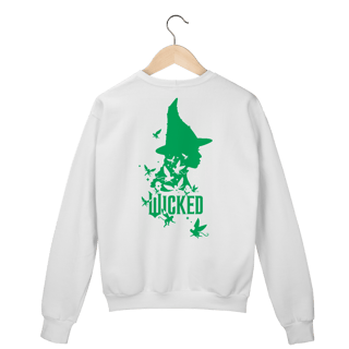 Nome do produtoMoletom Fechado - Wicked (Elphaba) - Frente e Costas