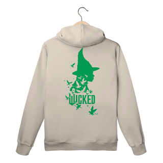 Nome do produtoMoletom Canguru - Wicked (Elphaba) - Frente e Costas