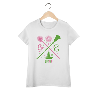 Nome do produtoCamiseta Feminina (Algodão Peruano) - Elphaba & Glinda