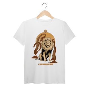 Nome do produtoCamiseta (Algodão Peruano) - A Very Nervous Lion (Leão Covarde)